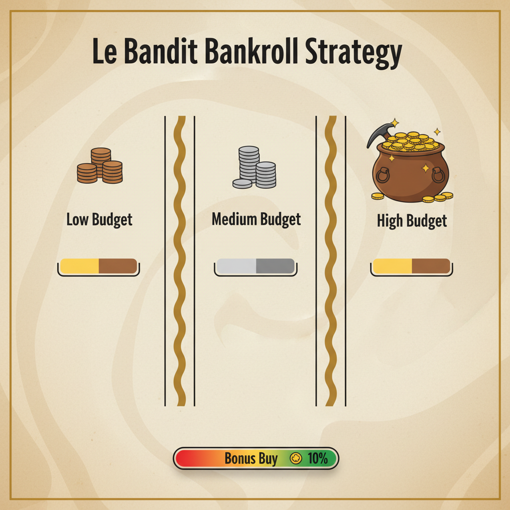 Le Bandit bankroll-strategi med olika budgetnivåer och riskprofiler