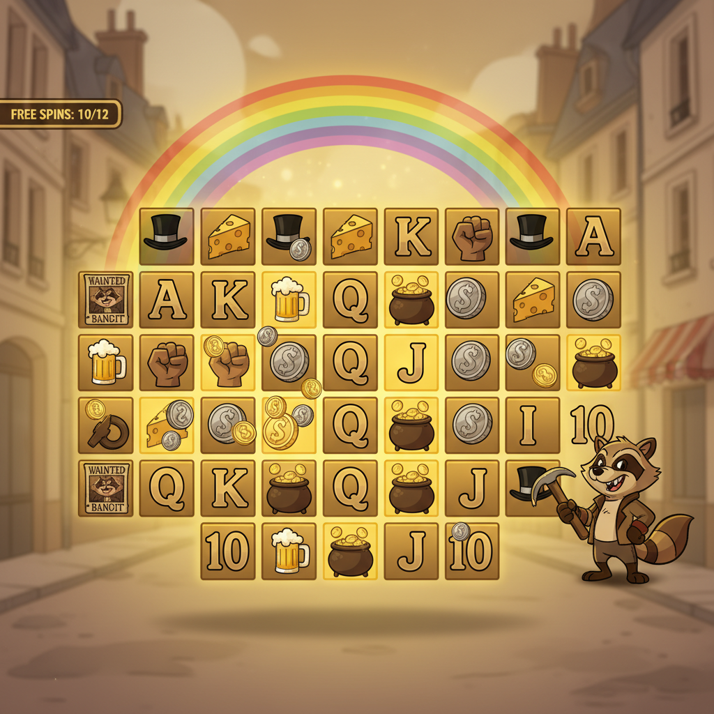 All That Glitters is Gold bonusrunda med permanenta gyllene rutor och silver- och guldmynt utan bronsmynt