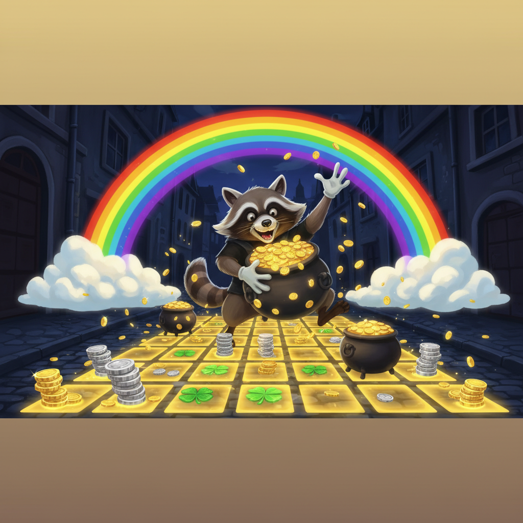 Treasure At the End of the Rainbow toppbonus med garanterad regnbåge varje snurr och permanenta gyllene rutor