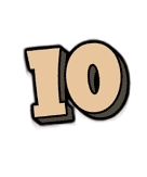 10 symbol - stiliserad siffra